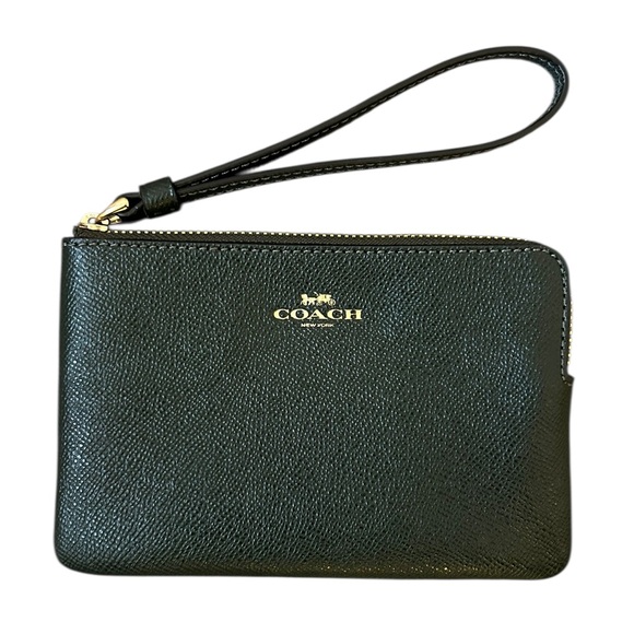 NWT Coach Corner Zip Wristlet in Dark Ivy (Green) - Picture 4 of 13